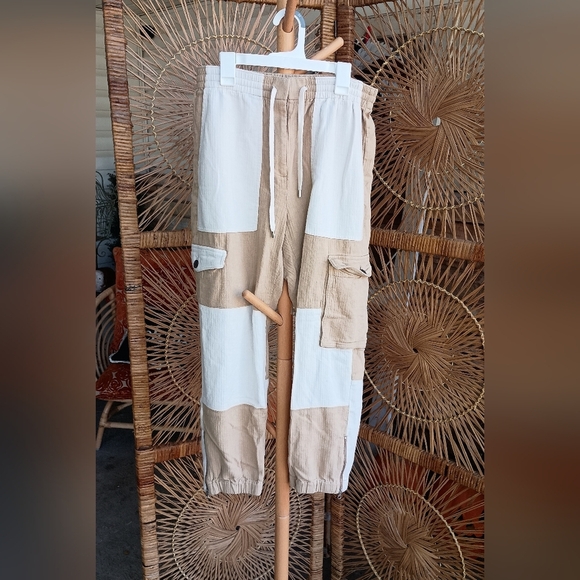 JCrew Two-Tone Linen Blend Cargo Pants_8 - Picture 5 of 11